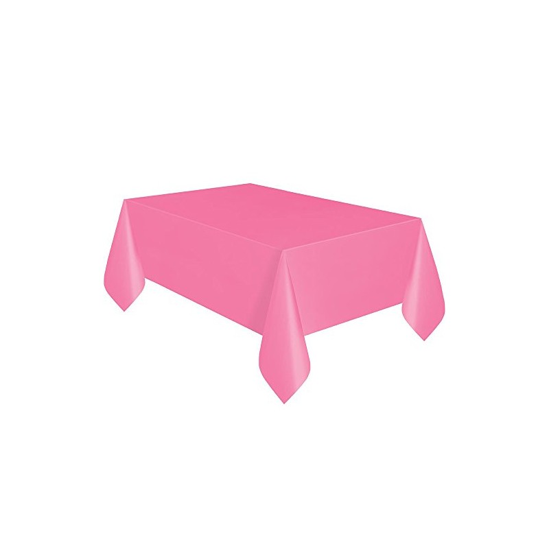 Hot Pink oblong Plastic Table Cover - 137cm x 274cm