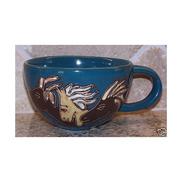 Mara Stoneware, Horses, Latte/Soup Mug