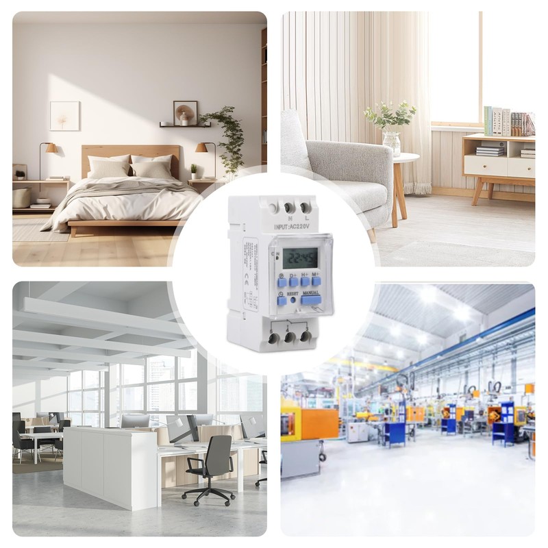 GOMETY Weekly Digital Timer, 220 V AC 25 A Programmable