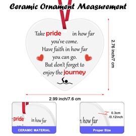 Inspirational Swimmers Christmas Ornaments Swimming Lover Gift for Men Women Ceramic Hanging Ornament Gifts for Swimmers Swimming Team Encouragement Gifts for Swimming Coach Team Leader Birthday Gifts