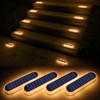 WILLED Solar Step Lights for Outside,4 Pack Warm White Solar