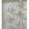 Natures Creations Stackable rainbow moonstone crystal point sterling silver ring