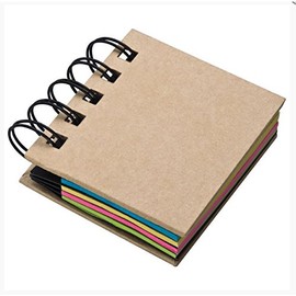 eBuyGB Mini Sticky Notes Ring Binder – 5 Different Colour Labels