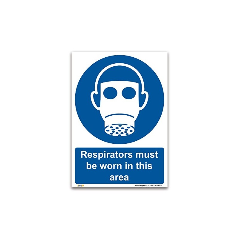 Respirators must be worn in this area Sign - A4