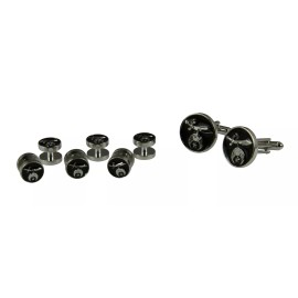 4031922 Set of 6 Shriner Tuxedo Studs & Pair Cuff Links Shirt Studs Shrine Noble