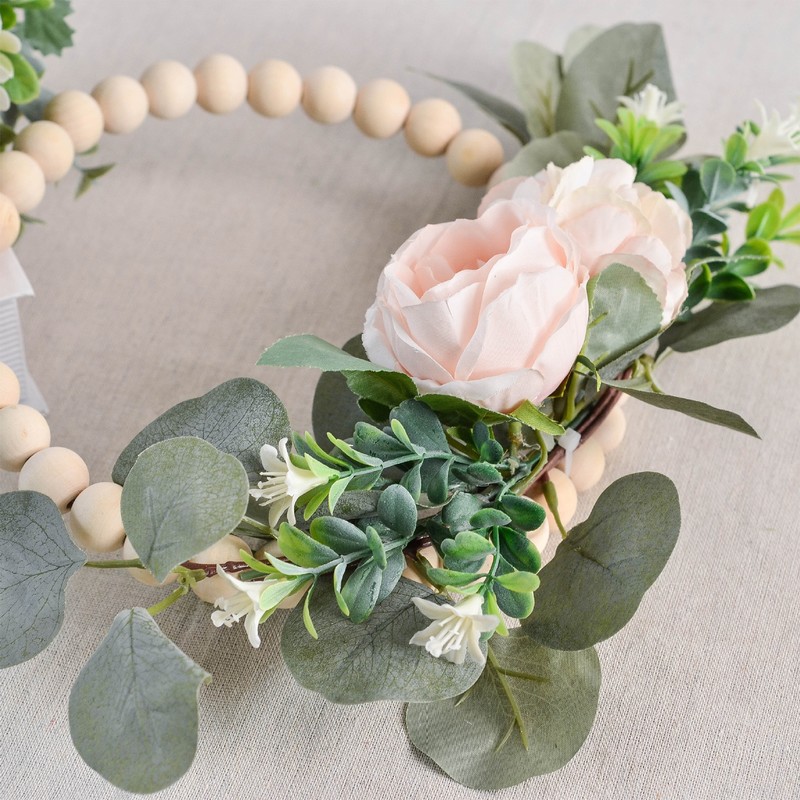 Artificial Garland Wood Pearl Decorative Flower Wreath Tea Garland Home