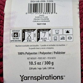 Bernat Purple Plum Blanket Big Ball Yarn (10430)