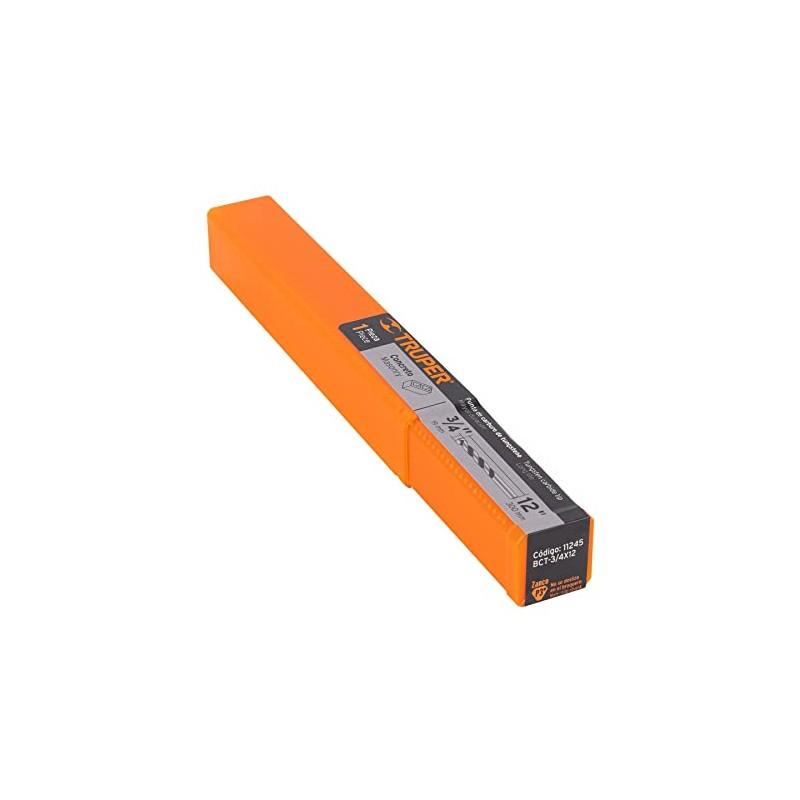 Truper BCT-3/4X12, Broca para concreto con cuerpo de acero al