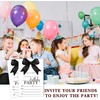 SIXEIGHT Black Bow Birthday Invitations, Black Ribbon Bow Birthday Party