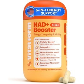Suplemento NAD+ con NMN y ribósido de nicotinamida (NR) – Complejo avanzado de energía celular y envejecimiento saludable – con resveratrol, CoQ10, qu