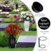 Cemetery Vases with Spikes, Metal Grave Flowers Holder with Draining