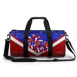 Sports Duffel for Cheerleaders, Cheer Bag for Women, Travel Duffle Bag, Weekender Bag, Cheerleading Gym Bag (Blue&Red)