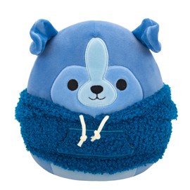 Squishmallows Original 7.5-Inch Botera the Navy Blue Sheltie with a Wooly Hoodie