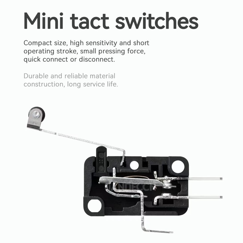 JANDECCN 10Pcs Lead Limit Switch Hinge Roller Lever Arm, SPDT