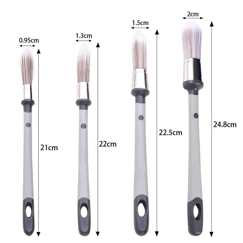 TRKETK 4 Pcs Paint Brushes for Walls Set Small Paint