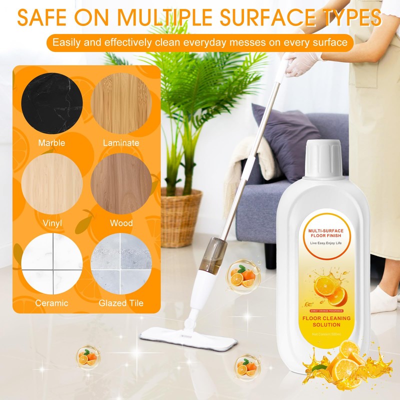 Swiffen 8 Pack 4000ml Floor Cleaning Solution Compatible with Tineco
