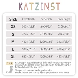 KATZINST Dog Jumper, Beautiful Dog Jumper Christmas, Dog Jumper and Cat Jumper, Warm Turtleneck Dog Jumper for Medium Dogs and Cats, Bulldog, Schnauzer, Siamese Cat, Rainbow, M