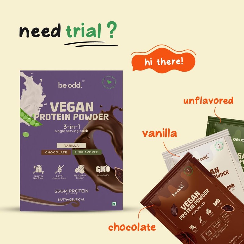 BE ODD Vegan Protein Powder (1kg, Unflavored)