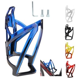Garegce Bike Water Bottle Cage, 1PCS Mountain Bicycle Water Bottle Holder with Screws，Universal Durable Non-Slip Cycling Drink Bottles Holder for Road Bike Kids Bikes Accessories-Blue Black