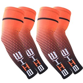 Bacophy 2 Pairs Arm Sleeves UV Protection Cooling Men Women Sunblock Cycling Arm Cover