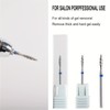Acycoin2A 2PCS Tornado Flame Diamond Nail Drill Bit 3/32" Manicure