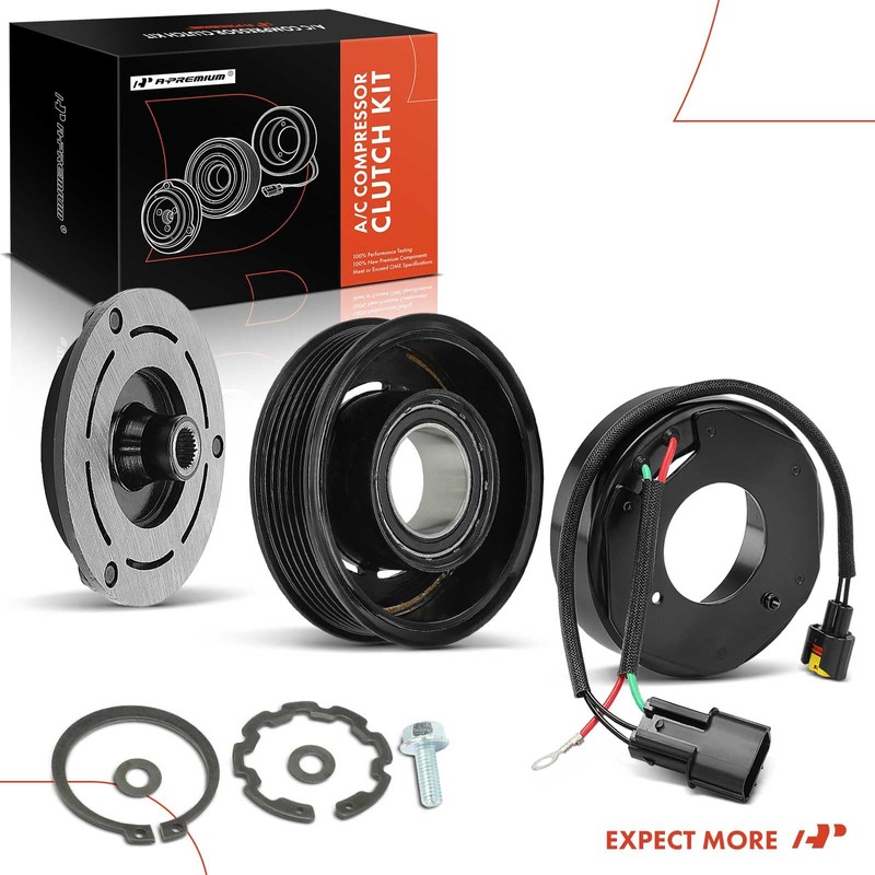 A-Premium Air Conditioner AC Compressor Clutch Kit Compatible with Hyundai