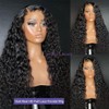 Water Wave Lace Front Wigs Human Hair Pre Plucked Bleached