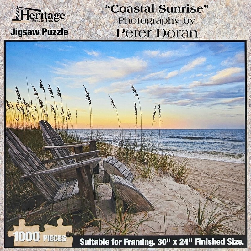 Heritage Puzzle Coastal Sunrise Beach Ocean Jigsaw Puzzle for Adults