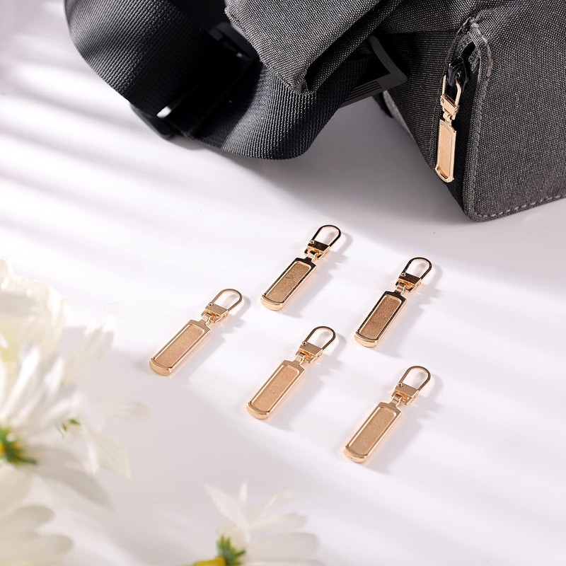 6pcs Zipper Pull Replacement, Zipper Part Replacement Detachable Metal Zipper