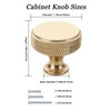 BASEPOW 10 Pack Cabinet Knobs,Brushed Gold Round Cabinet Knobs,Dresser Drawers