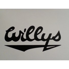 Unbranded DECAL FOR WILLYS OVERLAND  SCRIPT MOPAR JEEP CJ MB MILITARY DODGE POWER WAGON