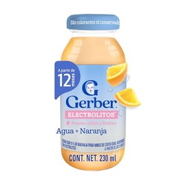 Gerber Electrolito Etapa Naranja Paquete Frascos 230