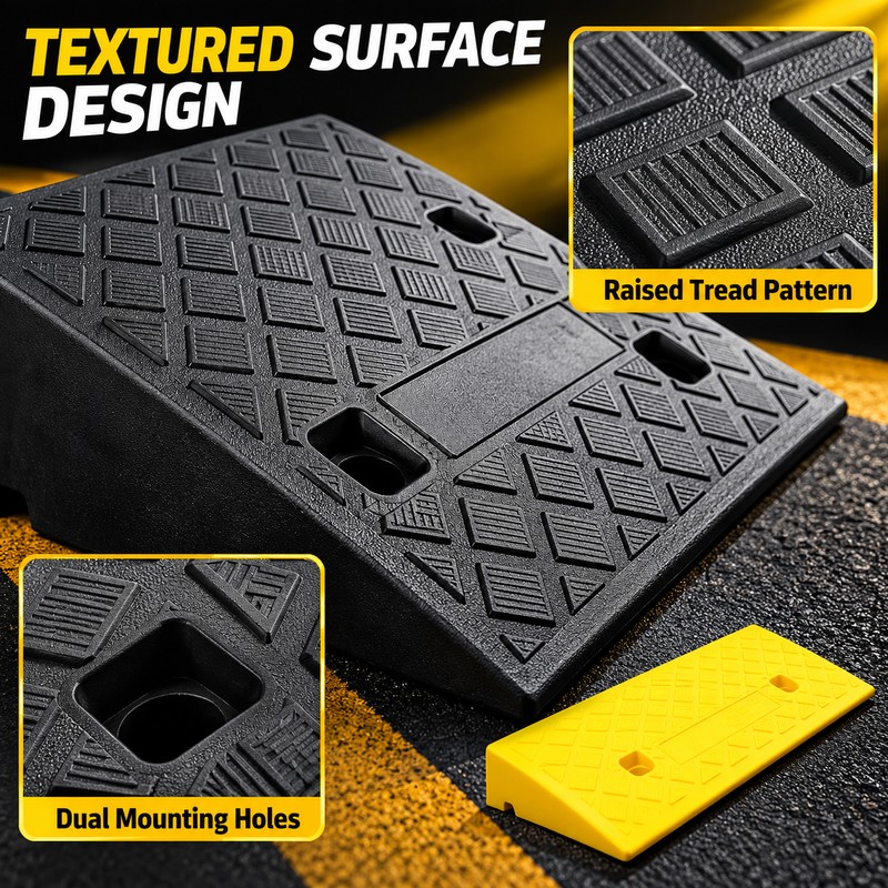 Threshold Ramp for Smooth Access – Non-Slip Plastic Transition Ramp