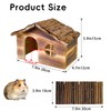 Hamiledyi Hamster Hideout Wooden Hamster House and Bridge with Windows