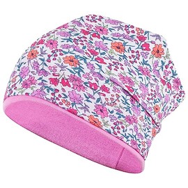 Smarilla Girls' Hat Transition Hat Beanie Flowers Spring Autumn Cotton, Pink