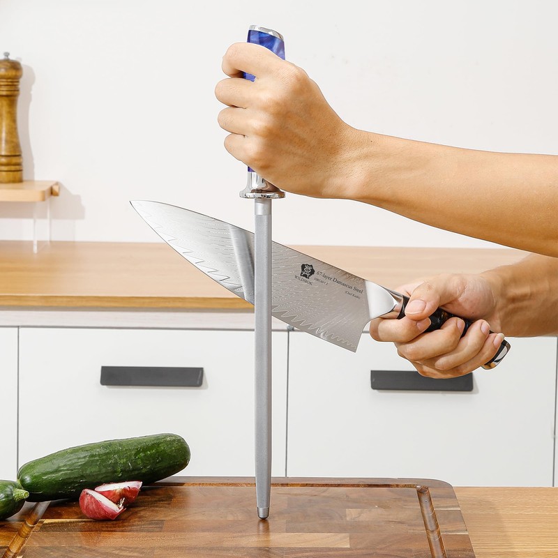 WILDMOK 9 in Knife Sharpener, Diamond Carbon Steel Professional Knife
