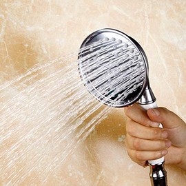 Skybath Brass Metal Shower Head Traditional Victorian Style Handheld Shower Sprayer Head with 1.5M Hose Chrome Polished