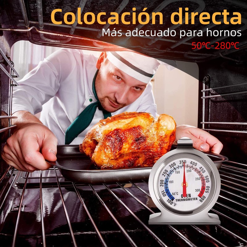 PEIONO 2 Pcs Termómetros para Horno, Termómetro Cocina de Carne,