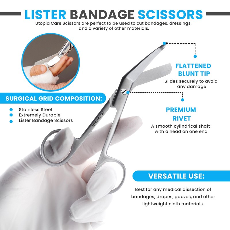 Utopia Care Bandage Scissors, 5.5 Inch Stainless Steel Shears for
