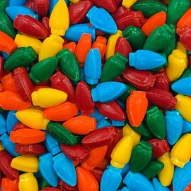 Christmas Light Bulb Candy Sprinkles (Cakes, Cookies, Cupcakes, Gingerbread House Decorations) (1 lb bag)