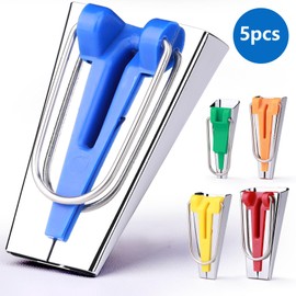 Jeimier Jeimier 5 Sizes Bias Tape Makers, Upgraded Bias Binding Tape Making Tool for Fabric Quilting Sewing, Quickly Customize, Solidly Bias Quilting Tool, 1/4IN 3/8IN 1/2IN 3/4IN 1IN