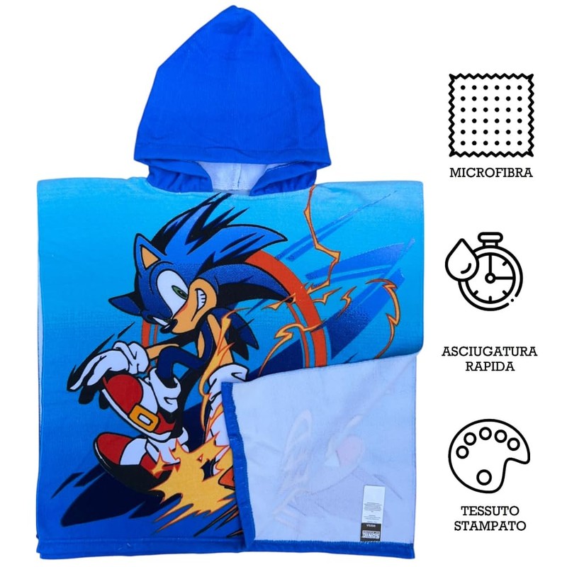 CARTOON Beach Poncho Bathrobe for Children Size 55 x 110