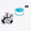 NearMoon Solid Brass G1/2" Shower Arm, 3-Way Diverter Valve for