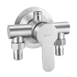 Laroal Modern Wall Mounted Shower Faucet Shower Taps Bar With Control Valve Stainless Steel Shower Faucet Hot And Cold Water Mixer Wall Mounted