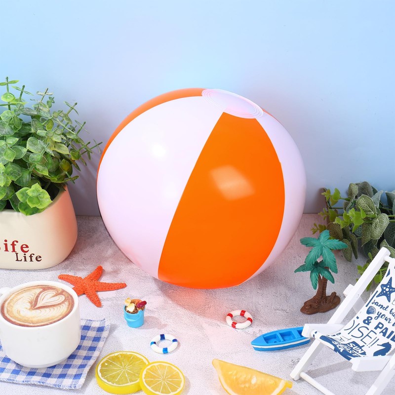 Whaline 3Pcs Inflatable Beach Ball 16 Inch Round Pool PVC