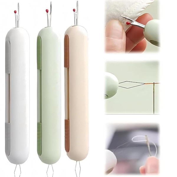 Lyfengdeam 2 in 1 Needle Threader Seam Ripper for Sewing,