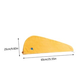 BIUDECO 2pcs Quick Dry Hair Towel Caps Absorbent Hair Wraps for Women and Girls Soft Microfiber Drying Hats for Bathing Makeup and Daily Use Yellow Navy Blue