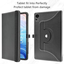 MAMA MOUTH Compatible with Teclast T60 Case, 360° Rotating Stand Cover, Premium Protective Case with Stand Function, Case for Teclast T60 2023 / Oukitel OT5 12 Inch Tablet, Black