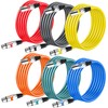 Leikurvo Pack of 6 2M XLR Cable, Premium Balanced XLR