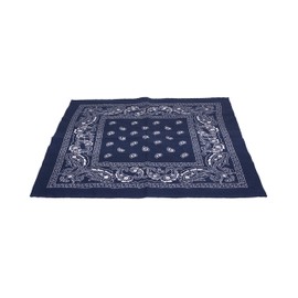 Macahel Cotton Paisley Design Bandana (Navy)